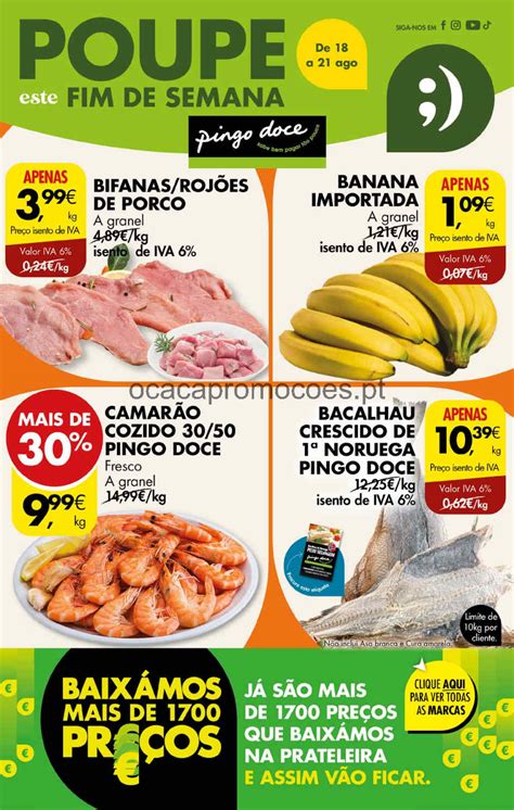 Antevisão Folheto PINGO DOCE Fim de Semana Promoções 18 agosto a 21