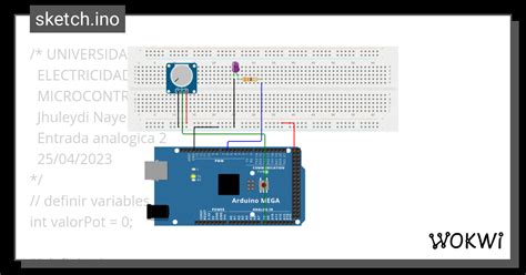 Práctica 8 Entrada analogica 2 Wokwi ESP32 STM32 Arduino Simulator