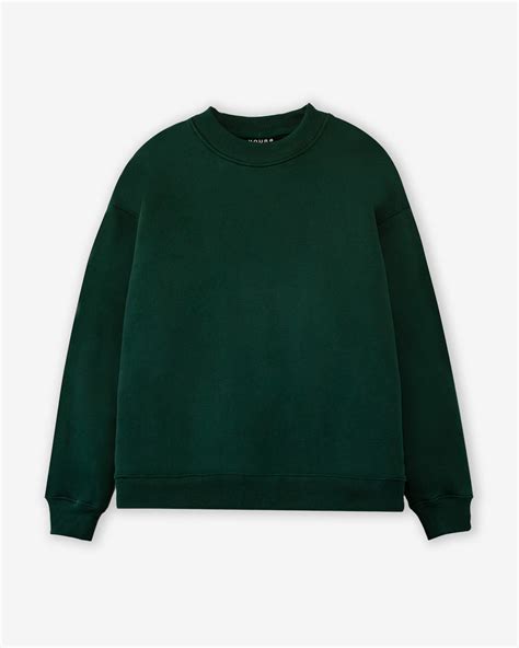 Drop Shoulder Crewneck Forest Green Hours