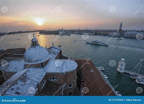 September Sunset Over the Medieval of San Giorgio Maggiore Cathedral ...