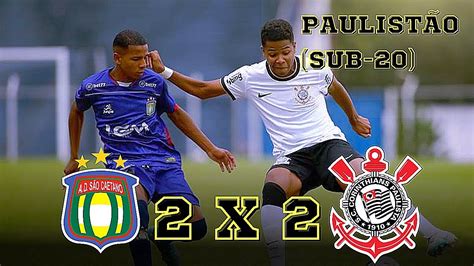 São Caetano 2 x 2 Corinthians Melhores Momentos Paulistão Sub 20