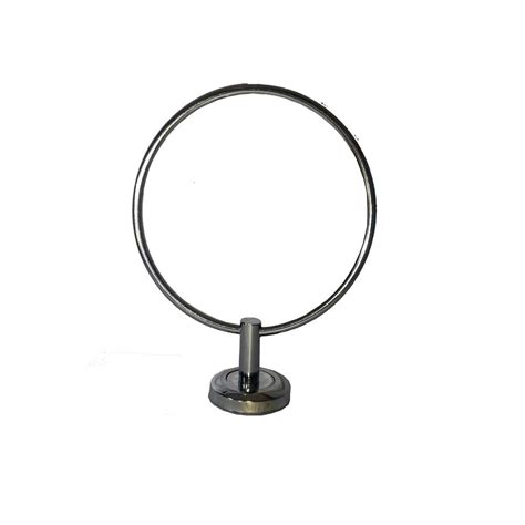 Chrome Finish Silver Round Stainless Steel Towel Ring For Bathroom At