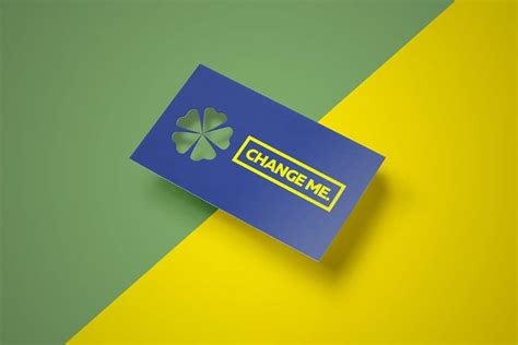 Free Unique Cutout Business Card Design Mockup - DesignHooks