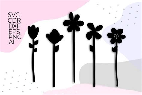 Flowers Svg Bundle Wild Flowers Svg Graphic By Dianalovesdesign