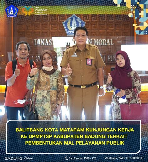 DPMPTSP Berita BALITBANG KOTA MATARAM KUNJUNGAN KERJA KE DPMPTSP