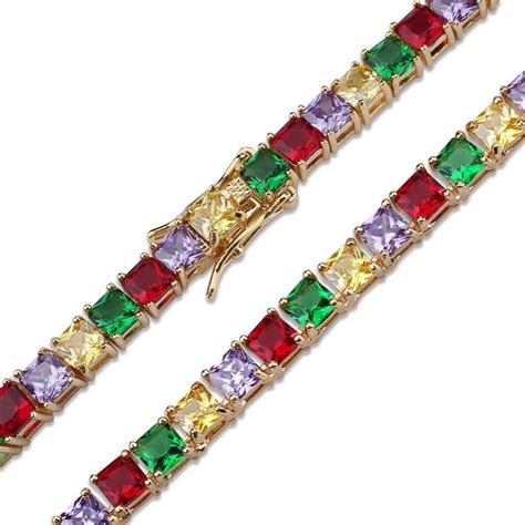 5mm Multi Colored Tennis Bracelet Bracelets For Men Mens Chain