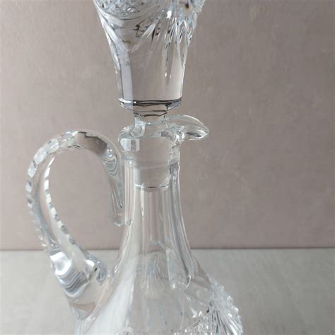 Ancienne Grande Carafe En Cristal De Lorraine Transparent