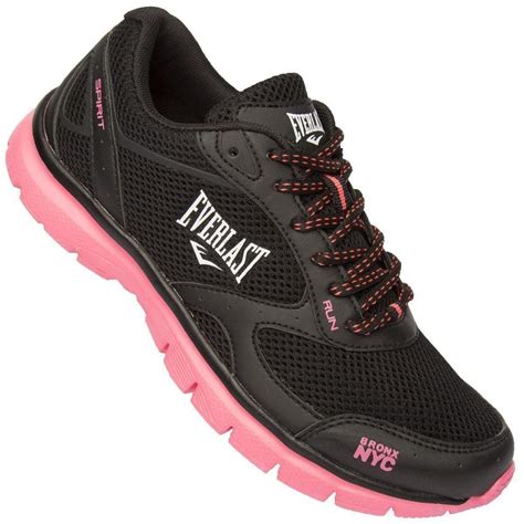 Tênis Everlast Spirit Feminino Preto E Rosa Netshoes