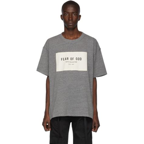 Fear Of God Sixth Collection Logo T Shirt In 034hthrgrey Modesens