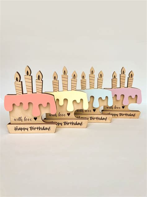 Happy Birthday Gift Card Holder Birthday Cake Design - Etsy