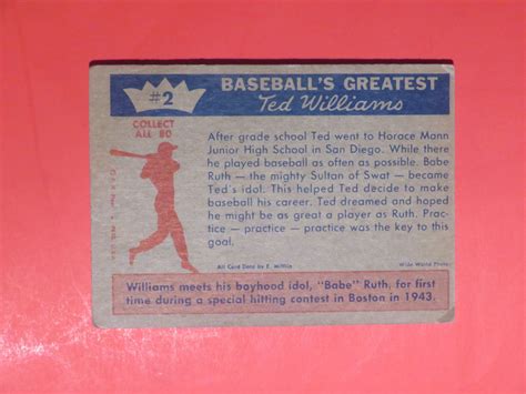 Fleer Ted Williams Ted S Idol Babe Ruth Yankees Red Sox