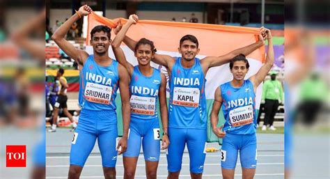 Indian Mixed 4x400m Relay Team Wins Bronze In U 20 World Athletics