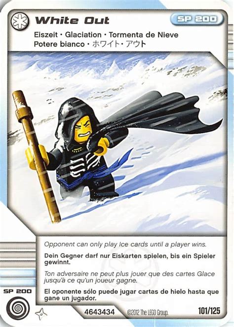 LEGO NINJAGO Masters Of Spinjitzu Deck 2 Game Card 101 White Out