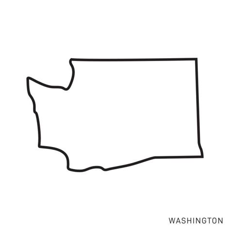 1,200+ Washington State Map Outline Illustrations, Royalty-Free Vector ...