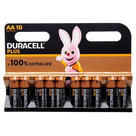 Duracell Plus Aa Alkaline Batteries 10 Pack Torch Direct Limited