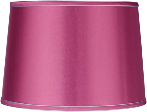 Sydnee Satin Pink Drum Lamp Shade 14x16x11 Spider Lampshades