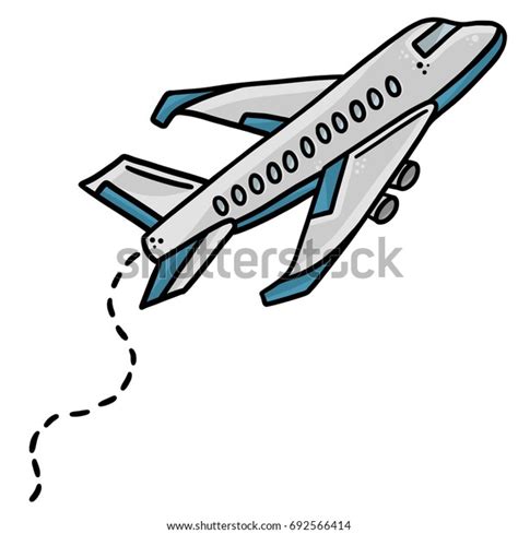 Airplane Line Art Vector Illustration Clip Stock Vector (Royalty Free ...