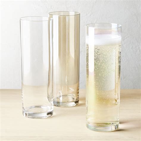 Cylinder Iridescent Champagne Flute Champagne Flute Stemless