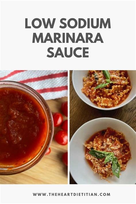 Low Sodium Marinara Sauce (Low Sodium Pasta Sauce) | Recipe | Low ...