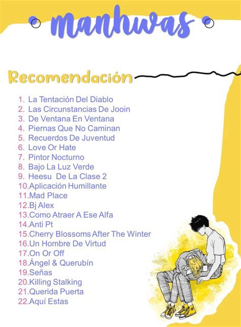 Recomendaciones BL Listas De Libros Libros De Leer Libros De Manga