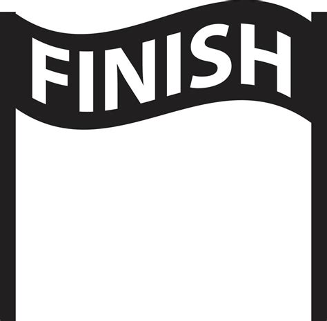 Finish Icon On Transparent Background Finish Symbol Flat Style