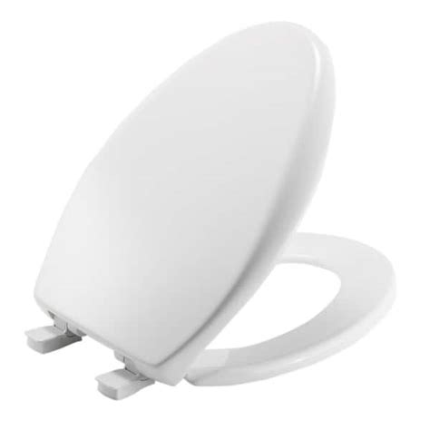 Bemis Slow Close Elongated Closed Front Toilet Seat In White Slow