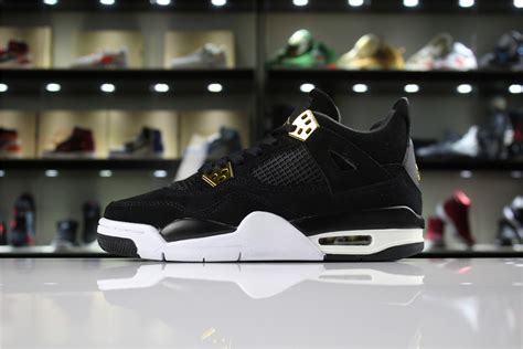 Air Jordan 4 ‘Royalty’ Black/Metallic Gold-White For Sale – Jordans To U