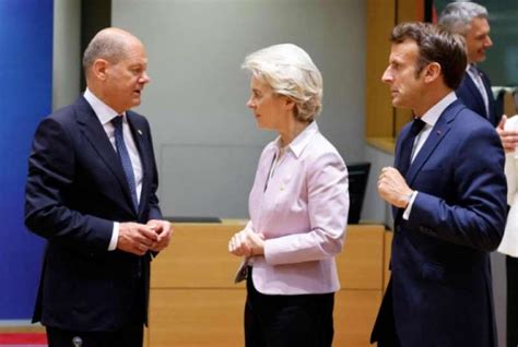 Olaf Scholz Ursula Von Der Leyen Emmanuel Macron Dago Fotogallery