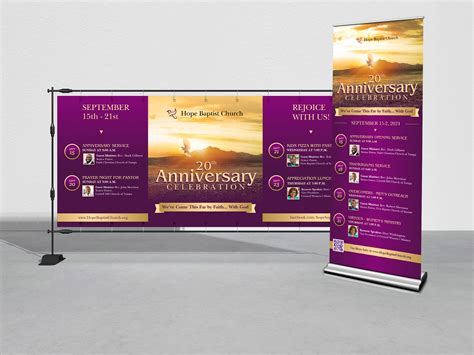 Church Anniversary Banner Template, Canva Template :: Behance