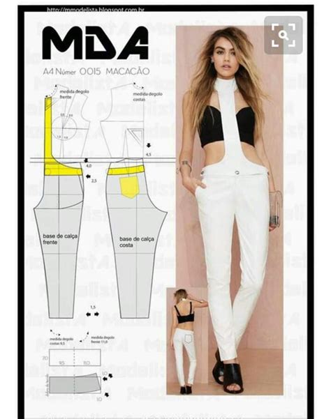 Pin de Monica Crespo en Diseño de modas Moldes de pantalones