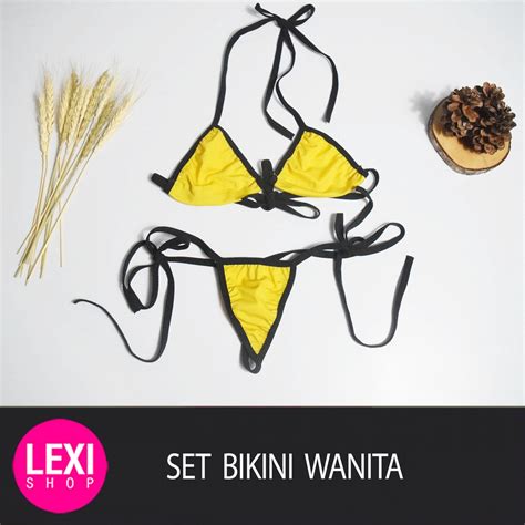 Colorful Lingerie Bikini Micro Bikini Thong Bra Set Shopee Malaysia