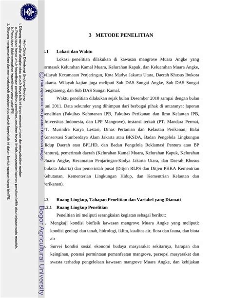 PDF 3 METODE PENELITIAN Repository Ipb Ac Id Kementerian