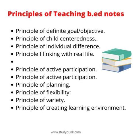 Principles Of Teaching And Learning Bed Notes Studyquirk