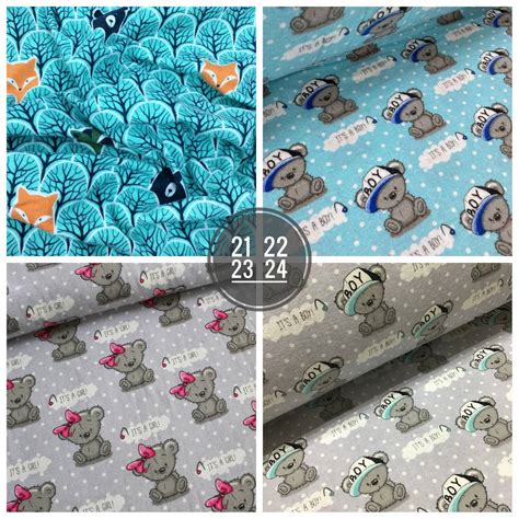 Baby Flannel Fabric By The Yard Gray Flannel Cotton Fabric Etsy