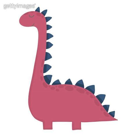 Cute Dinosaur Cartoon Dinos Dinosaur Colorful Isolated Character