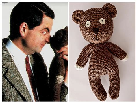 Mr Bean's Teddy Bear Crochet Mr Bean's Stuffed Plush - Etsy