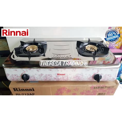 Jual Kompor Gas Rinnai Af Sakura Api Lilin Stainless Steel Shopee