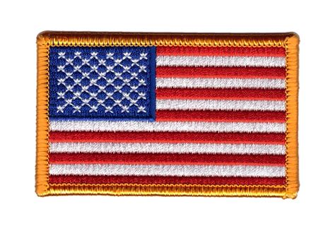 Usa American Flag Gold Border Uniform Aufnäher Etsy De