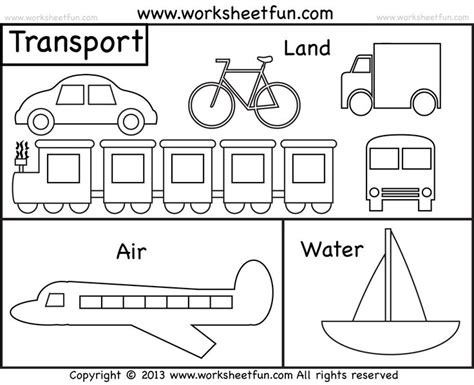 Transport Activity Sheets