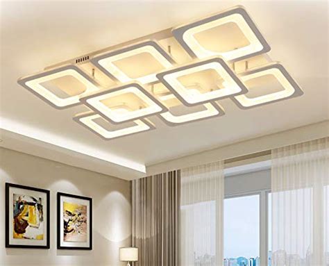 Buy CITRA 8 Light Rectangular Modern LED Chandelier Ring Hanging