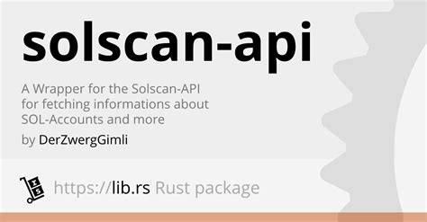 SolscanAPI Unregulated Finances In Rust Lib Rs