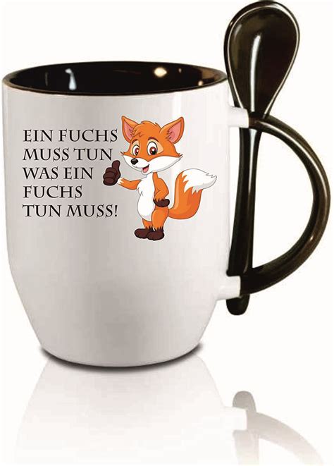 Löffeltasse Kaffeetasse Ein Fuchs Muss Tun Was Ein Fuchs Tun Musst