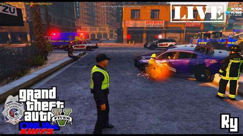 Live Gta Kuffs Fivem Vrp Police Roleplay Mirror Park Patrol Youtube