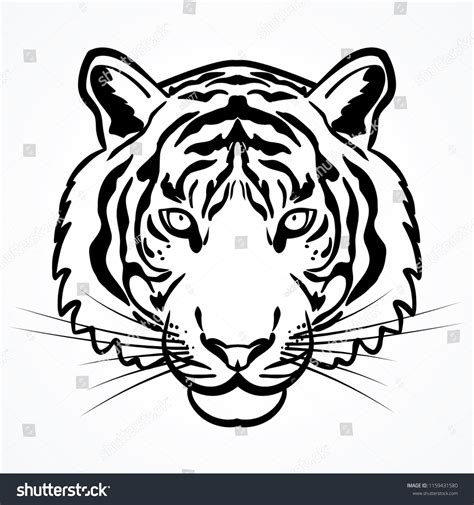 Tiger Head Symbol Illustration Vector Stock Vector (Royalty Free ...