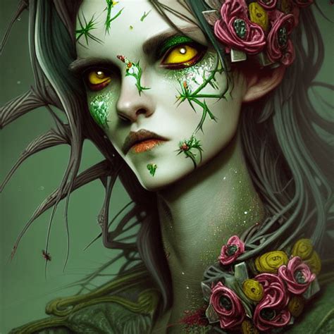 Fantasy Vampire With Flowers · Creative Fabrica