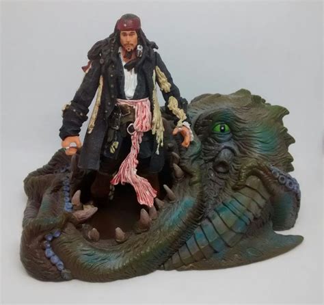 Zizzle Captain Jack Sparrow And Kraken Rare Collectable Loose