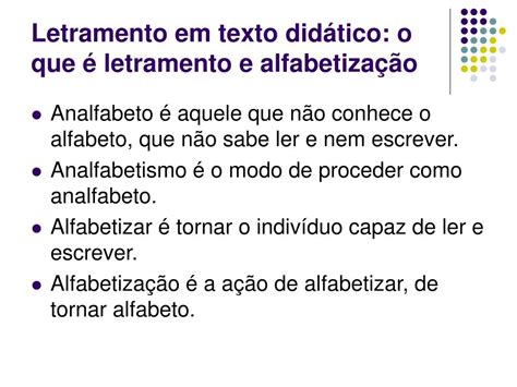 Texto Sobre Alfabetizacao E Letramento