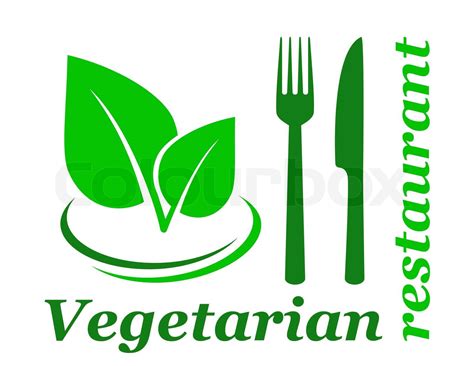 vegetarian restaurant sign | Stock vector | Colourbox