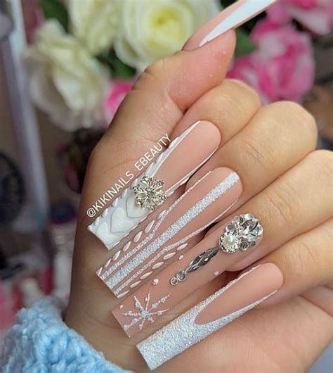 55 White Glitter Nails For A Stunning Mani