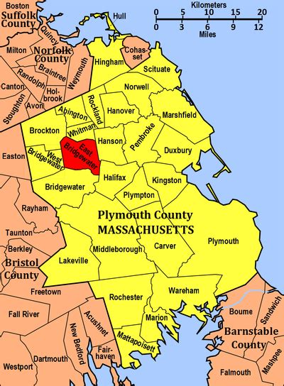 Map Of Plymouth County - Cities And Towns Map